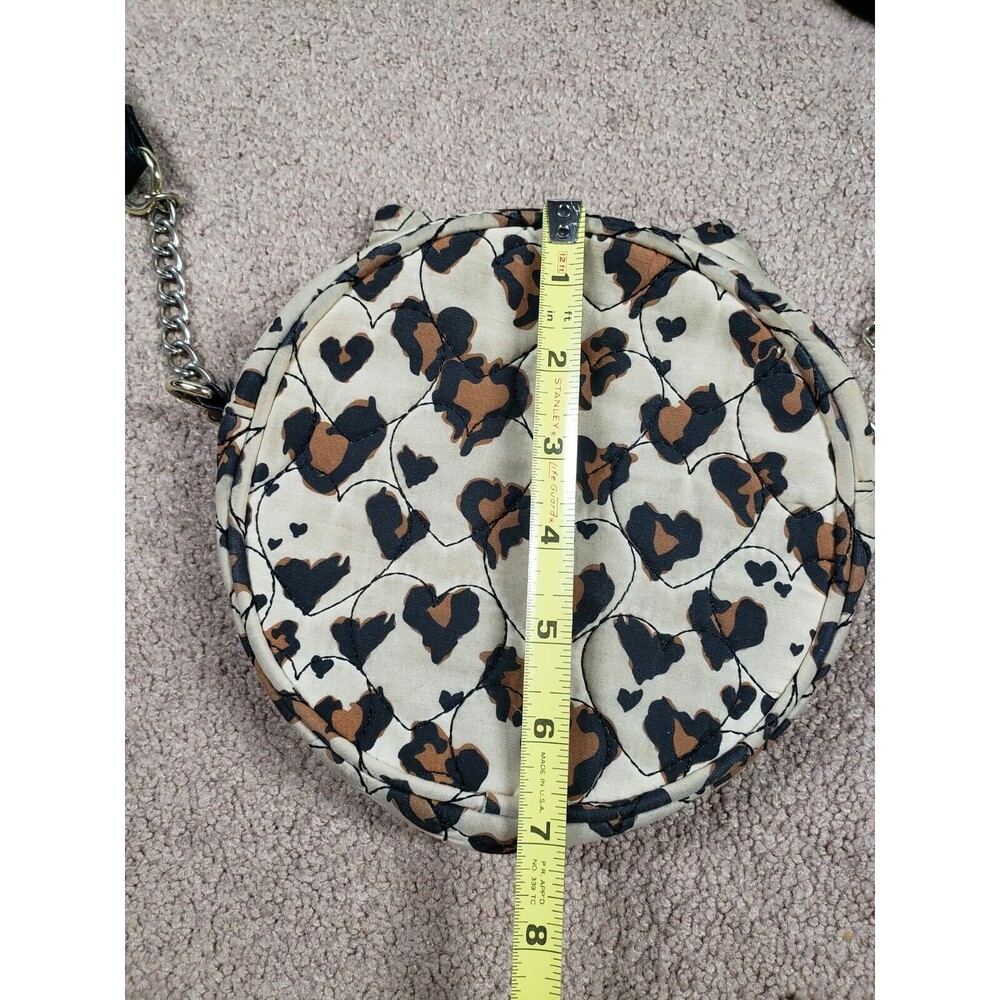 Betsey Johnson Luv Betsey Cheetah Heart Print Round Crossbody With Cat Ears Sz S - Picture 7 of 9